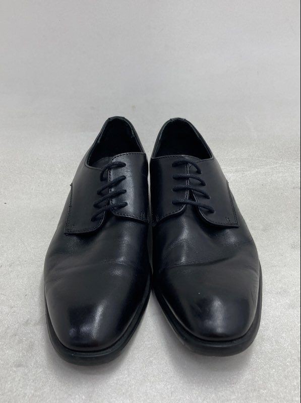 Nordstrom Men's Black Leather Plain Toe Derby Dress Shoes Size 8