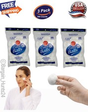 Image of 300Ct Cotton Balls for Makeup, Nailpolish Removal, Pet Care, Oil Apply (PK of 3)
