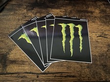 Lot Of 5 Monster Energy Sticker Decal, M, NEW Black Rectangle 4.2" x 3.25"