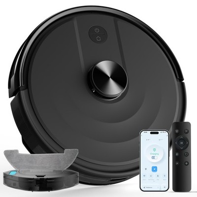 Eitton/Create More: M6 Robot Vacuum Cleaner, New in Box, Black