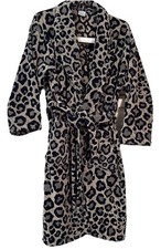 Emanuel Ungaro Paris     Terrycloth Cotton Kimono Bath Robe Belt Med Brown