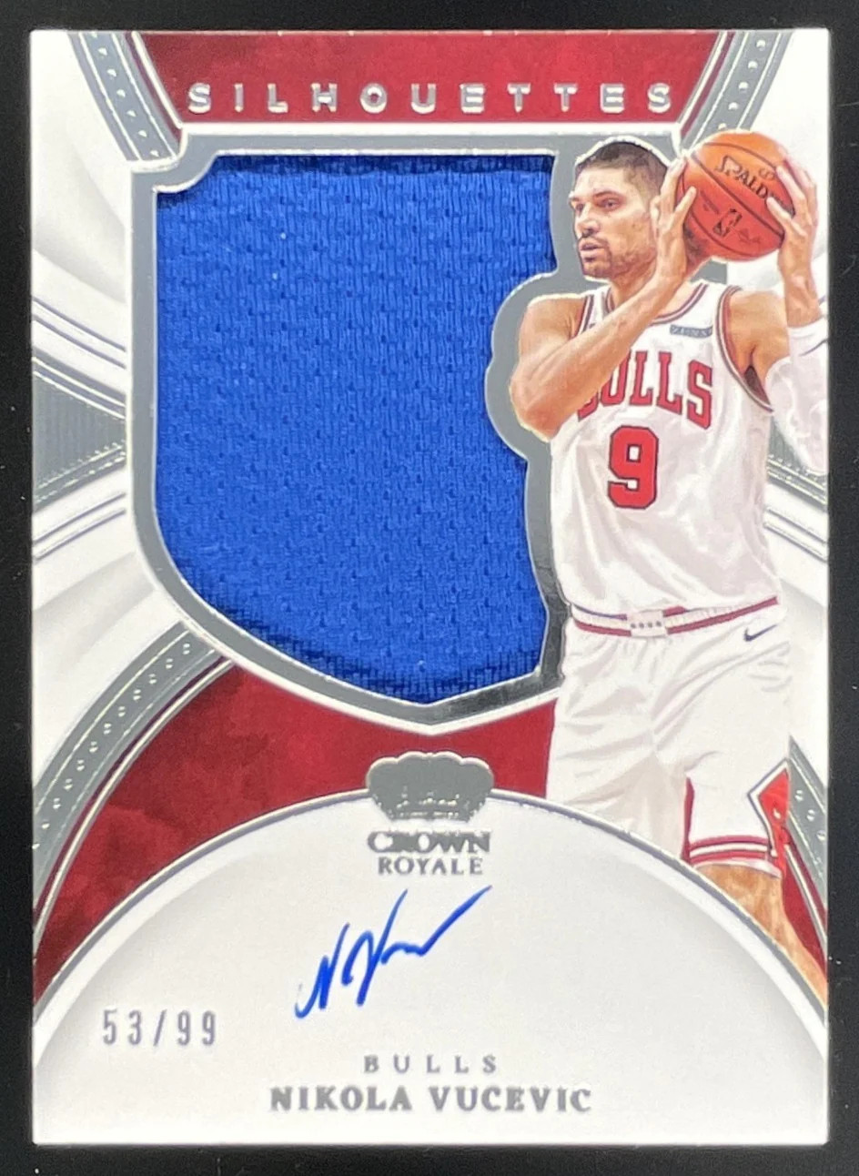 2021-22 Panini Crown Royale Silhouettes #SL-NVC Nikola Vucevic Auto /99