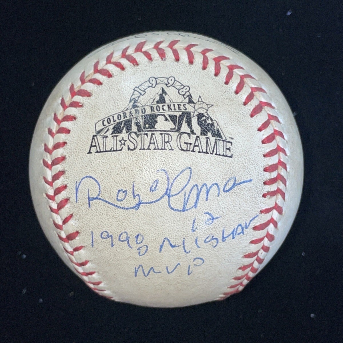 Roberto Alomar Signed 1998 All Star Game Used Baseball Inscribed JSA COA  Rockies