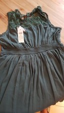 Tk Maxx Vera Moda Green Dress With Tags Size XL (14) Elasticated Rrp £35