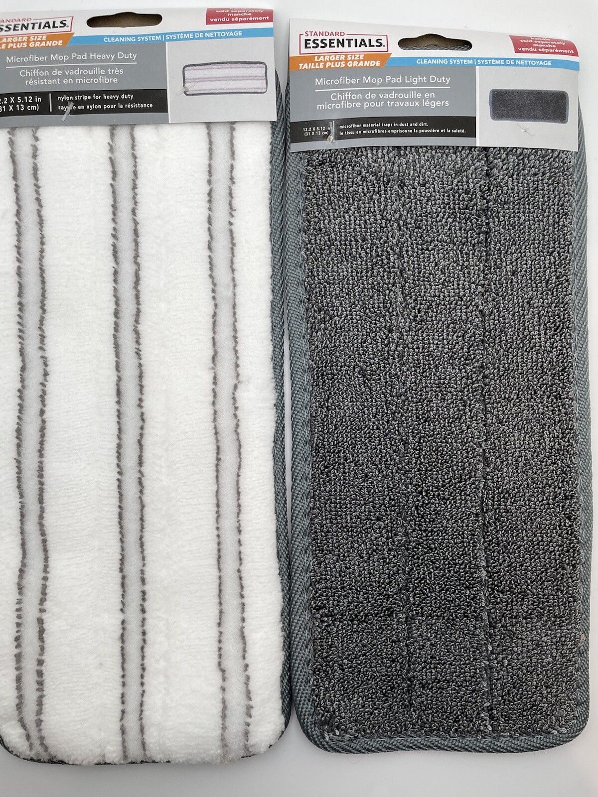 Microfiber Duster Mop Pads Lot of 2 Reusable About 12&rdquo; X 5&rdquo; Essentials