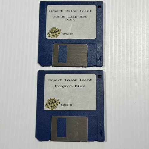 Vtg Expert Color Paint 1.0.1 Apple Mac 3.5" Floppy Disks Graphic Software