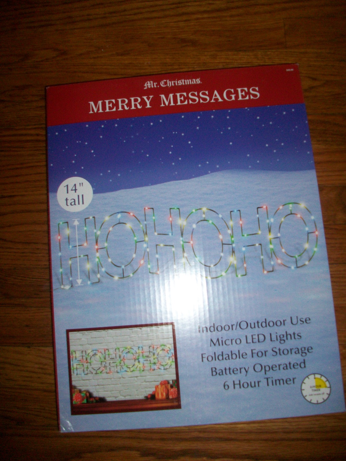 Mr Christmas Merry Messages lighted Ho HO HO 14" Tall eBay