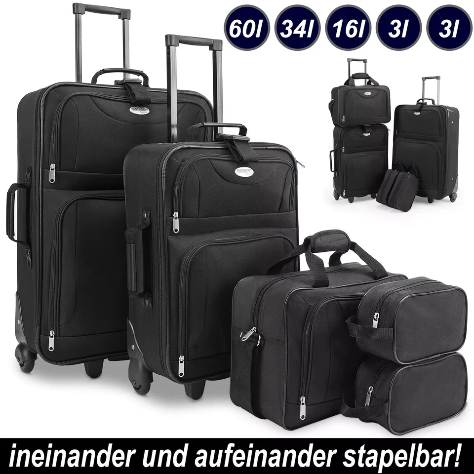 Kofferset Reisekoffer 5 Taschen Trolley Reise Koffer set 5 teile #sale.# - Bild 2 von 2