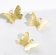 100pcs gold butterfly Alloy Pendants Dangle Charms For DIY Jewelry 11 14mm