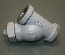 Keckley Carbon Steel Y Strainer, 1/2" NPT Threaded, 304 Stainless Screen, 600