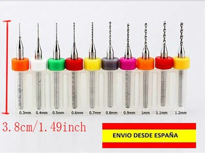 MICRO BROCAS 10 PIEZAS DE 0,3mm A 1,2mm JOYER�A ELECTR�NICA, BRICOLAGE DREMEL