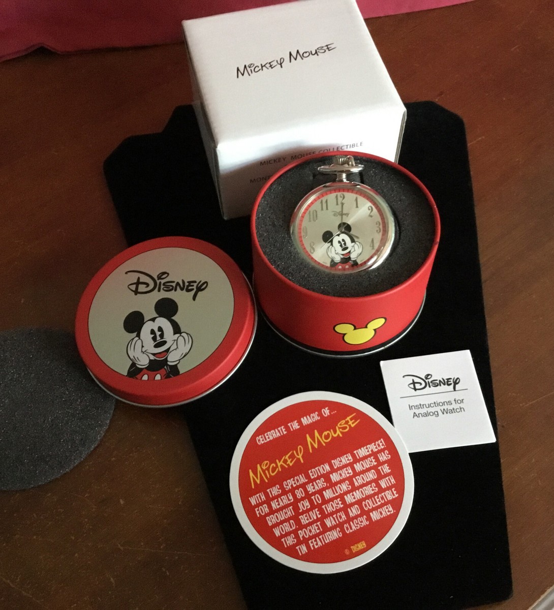 Mickey Mouse Classic  Pocket Watch And Collectable Tin Mickey Mouse Classic Pocket Watch And Collectable Tin | eBay main image 4