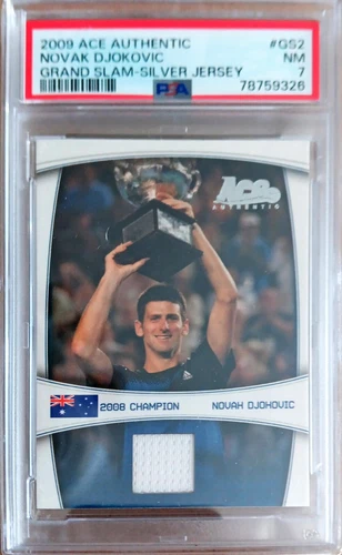 2009 Ace Authentic  Novak Djokovic Silver Jersey #GS2 /59 PSA 7 GOAT!