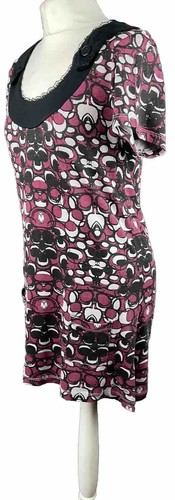 Joe Browns Tunic Top Short Dress Multi Coloured Jersey Uk 12 With pockets Vgc T5 - Picture 2 of 10