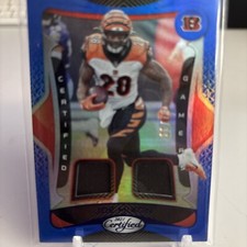 2021 Panini Certified - Certified Gamers Mirror Blue #12 Joe Mixon 38/75 MEM