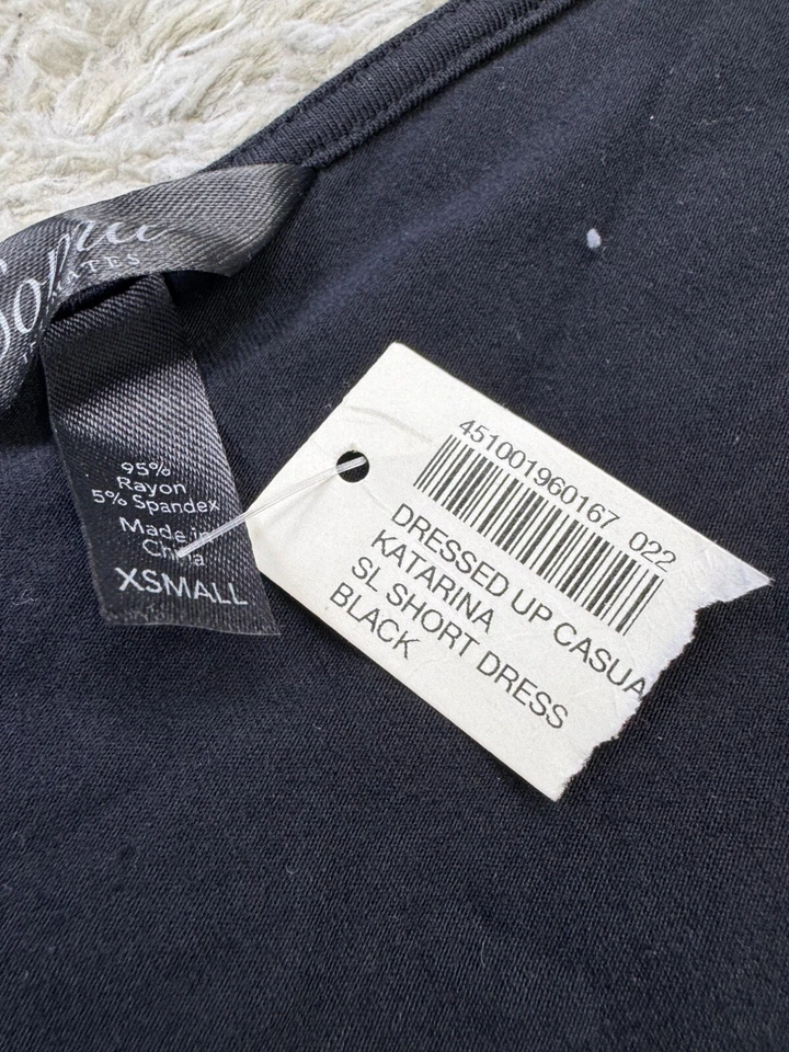 Soma Intimates Dress Women XS Black Katarina Short Sleeve Coquette A-Line NWT - Image 4 of 4