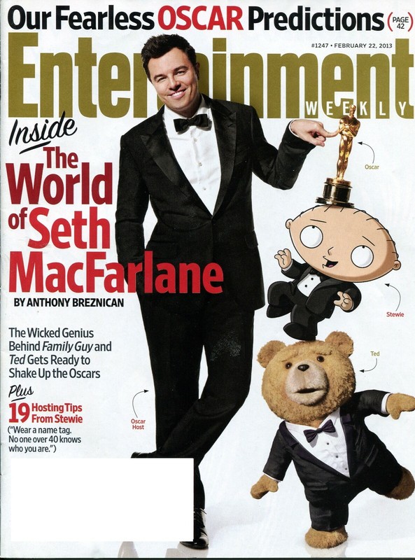 Entertainment Weekly Magazine 2-22-13 - Seth McFarlane, Family Guy, Oscars