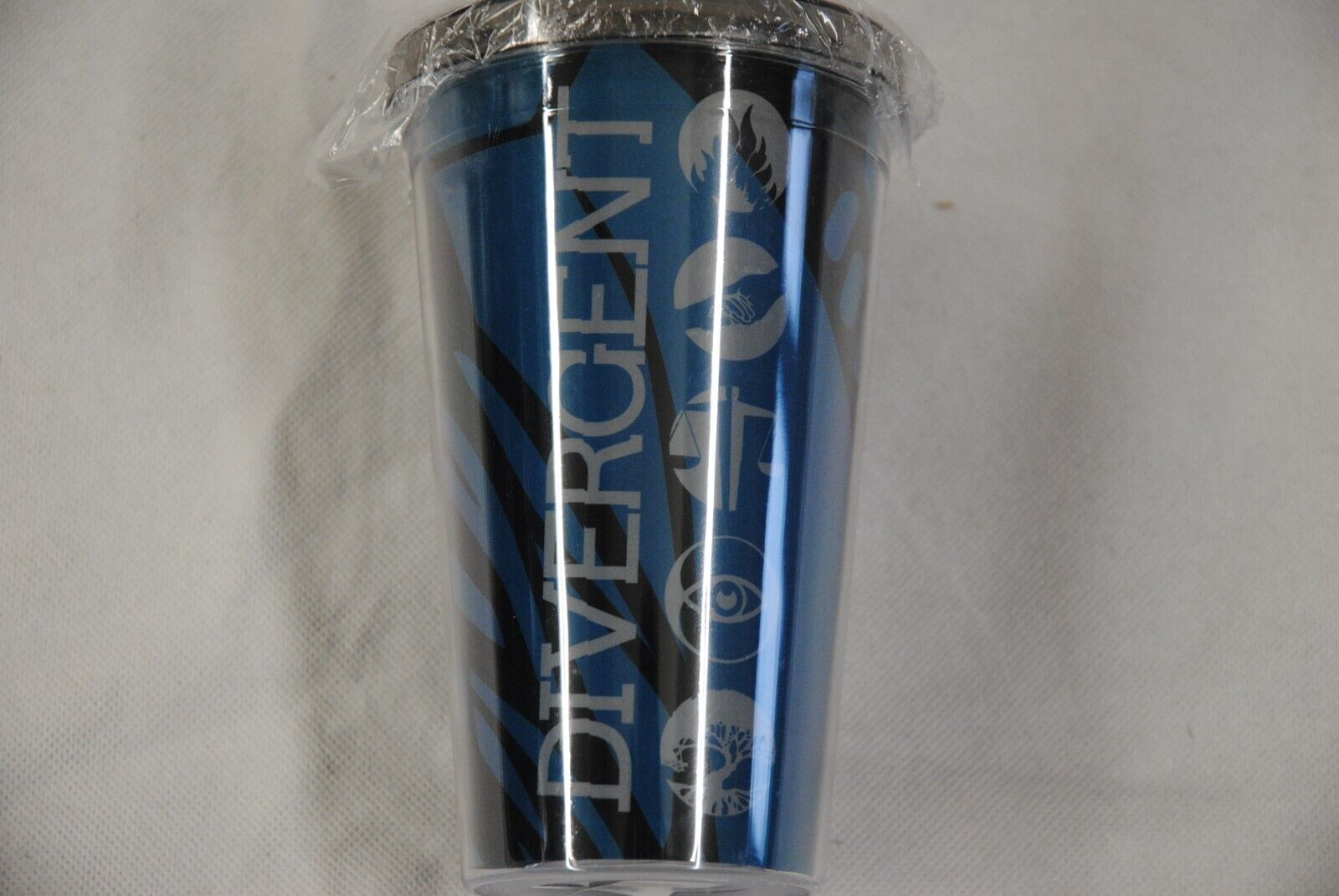 DIVERGENT LOGO & SYMBOLS ACRYLIC DRINKS TUMBLER NEW OFFICIAL MOVIE FILM RARE