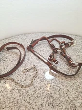 Fancy SHOW Horse Bridle & Lead Alpaca Silver (Not Silver) Very Good Condition