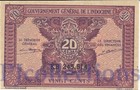 FRENCH INDOCHINA 20 CENTS 1942 PICK 90 UNC