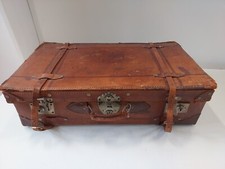 Antique Leather Suitcase Collectible