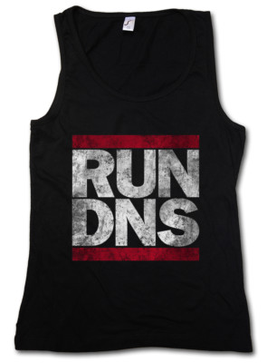 RUN DNS WOMEN TANK TOP Domain Name System Run Fun DMC Server Gamer Admin PC IP
