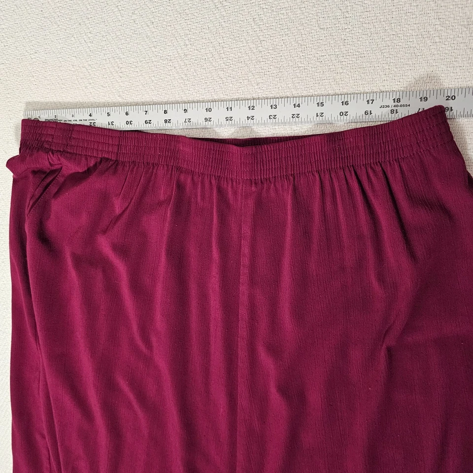 Falda recta de colección Alfred Dunner talla 18 rosa bolsillos cintura elástica EE. UU. Foto 4 de 4