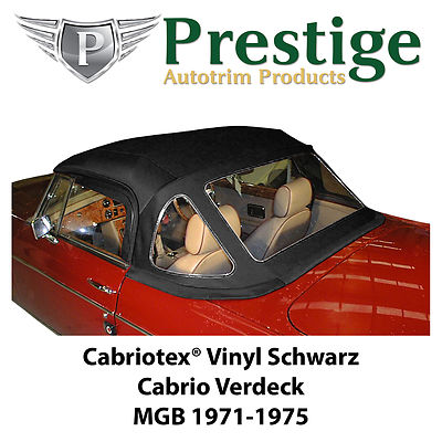 MGB 1971-1975 PVC Schwarz Cabrio Verdeck Capote Capotta Capota Cabriokappen