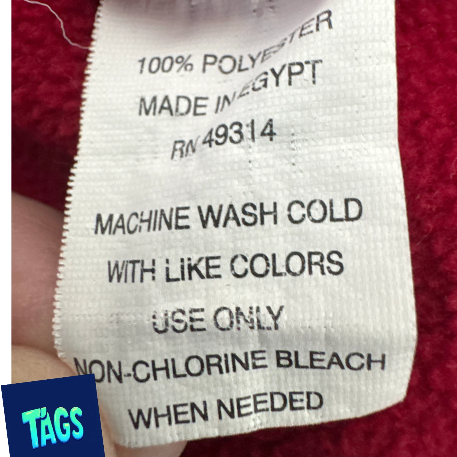 VETEMENTS Felpa con cappuccio Champion Authentic Apparel Alabama Roll Tide taglia M 100% poli.