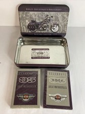 Harley Davidson 95th Anniversary Tin With Two Sealed Decks Of Cards