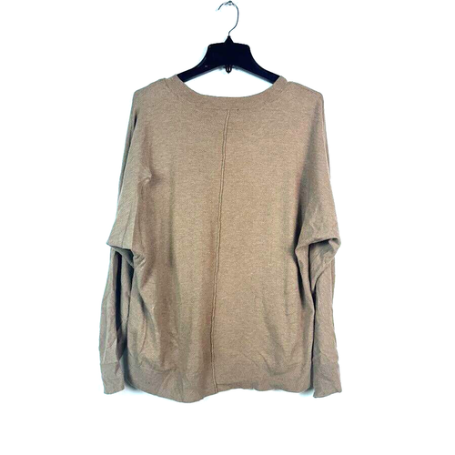Alfani Womens XL Light Brown Seam Front Long Sleeve Sweater NWT BP55 - Picture 2 of 4