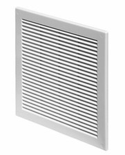 Image of White Air Vent Grille with Fly Screen / Ventilation Duct Cover 4" 6" 8" 10" 12"