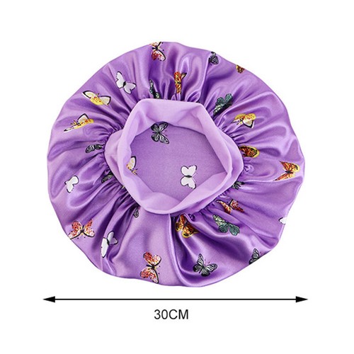 Women Printed Satin Night Sleep Cap Hair Bonnet Hat Wide Elastic Band HeadCover~ - Picture 5 of 53