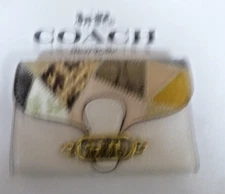 Coach Patchwork Jade Medium Envelope Wallet 91193 Chalk Multi NWT LQQK $250