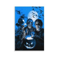 horror Jason Michael Myers Freddy Krueger Canvas Painting Wall Art Home Dec