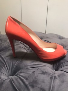 coral peep toe shoes