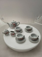 11pcs - Miniature Childs Tea SET Battat Ceramic Pink Roses