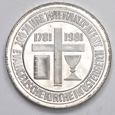 AUSTRIA Moneta 500 Schilling 1981 200 Jahre Religiöse Toleranz - Argento Silver