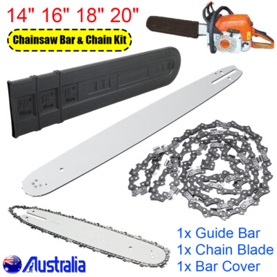 Chainsaw Bar & Chain Kit Fit 14" 16" 18" 20" Inch Stihl Husqvarna Ryobi ...