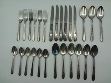 WM Rogers Mfg Co Org. PRISCILLA LADY ANN FRUIT 27 Pcs Silver Plated Flatware