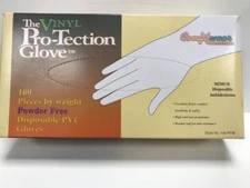100pc The Protection Glove~Disposable VINYL PVC Gloves box- Size: M. Powder free