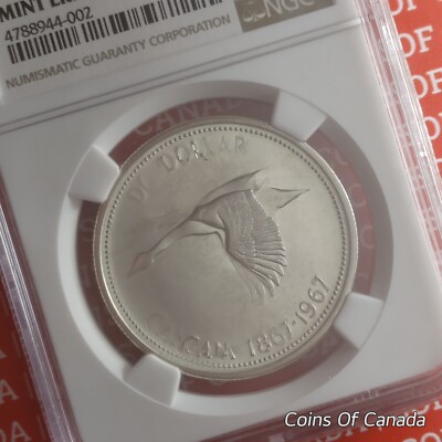 1967 Canada $1 Silver Dollar Coin - Double Struck NGC PL 64 RARE
