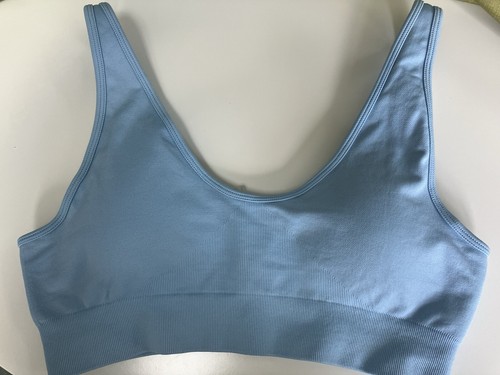 BO+TEE GYM/YOGA SET MATCHING TOP & SHORTS SKY BLUE SIZE L - Picture 2 of 8