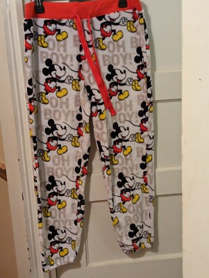 Women's Juniors Disneys Mickey Mouse Fleece Pajama Size
