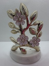 Bath  Body Works Gold Branch with White Glitter Flowers Foaming Soap Holder