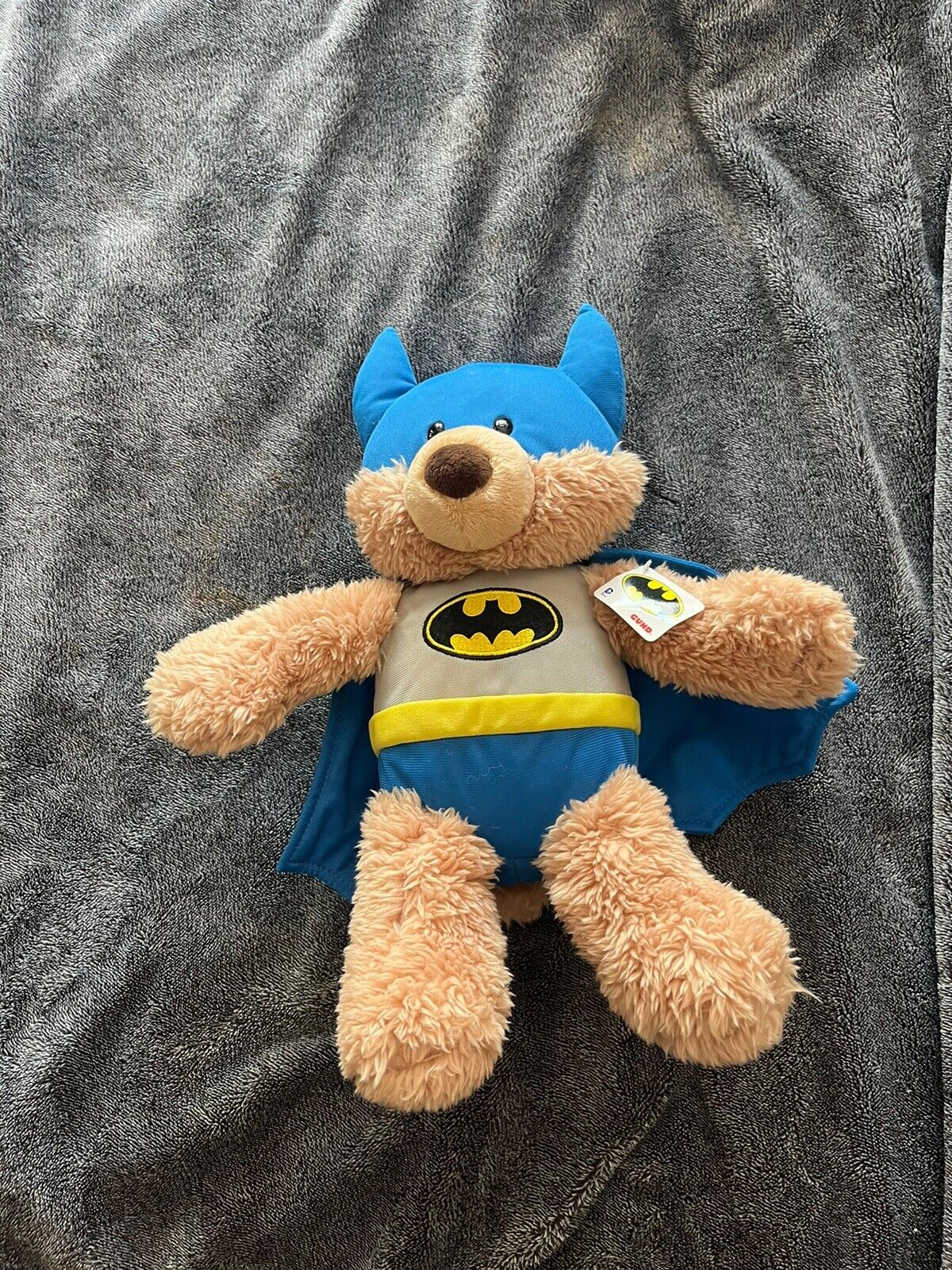 GUND DC Comics Super Hero Batman Blue Bear Plush Beans Collectors Teddy 14”