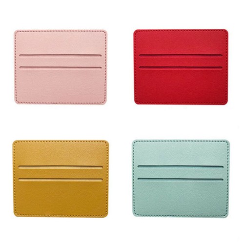 Ultra-thin Credit Card Holder Case Mini Purse Wallet Bags Solid Color 2 Slots - Picture 1 of 20