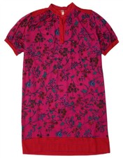 VINTAGE Damen Etuikleid UK 18 XL rosa Blumen ...