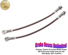 EXTENDED FRONT STAINLESS BRAKE HOSES Oldsmobile Cutlass 1979 thru 1987