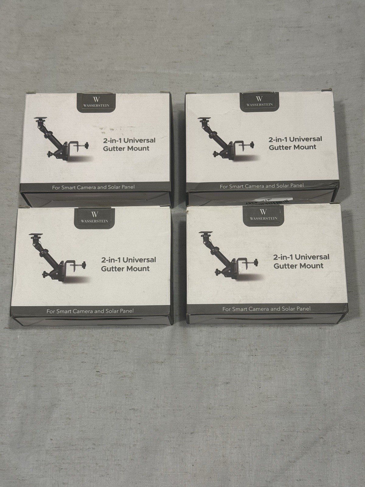 4 - Wasserstein Solar Panel / Smart Camera 2 In 1 Gutter Attachment Sets